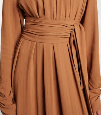 Pinky belted draped maxi dress | Joseph
