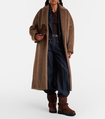 Teddi 20 shearling-trimmed suede ankle boots | Aquazzura