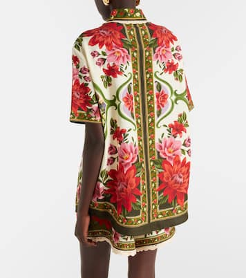 Wonder Rio oversized linen-blend shirt | Farm Rio