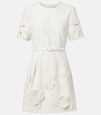 Aurelie belted floral-appliqué minidress | Leo Lin