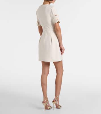 Aurelie belted floral-appliqué minidress | Leo Lin