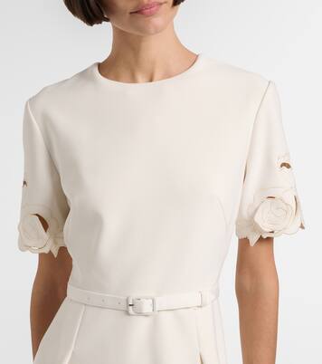 Aurelie belted floral-appliqué minidress | Leo Lin