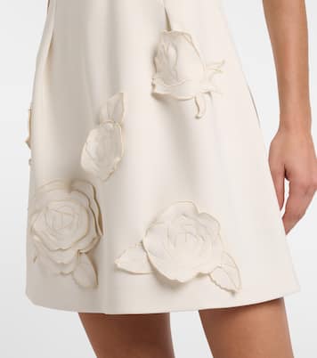 Aurelie belted floral-appliqué minidress | Leo Lin