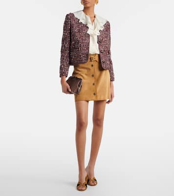 Cropped cotton-blend bouclé jacket | Etro