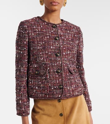 Cropped cotton-blend bouclé jacket | Etro