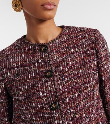 Cropped cotton-blend bouclé jacket | Etro
