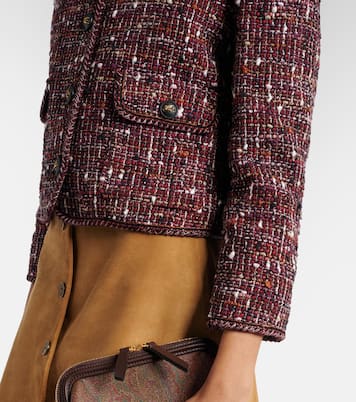 Cropped cotton-blend bouclé jacket | Etro