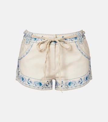 Shorts Wanderlust de lino floral | Zimmermann
