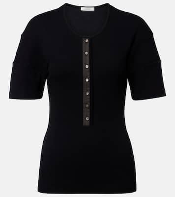 Cotton and linen Henley shirt | Lemaire