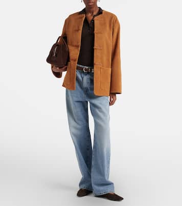 Leather-trimmed suede jacket | Róhe