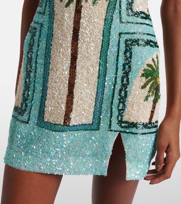 Abito corto Palm Jumeirah con decorazioni | Là Fuori