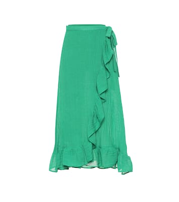 Falda wrap en mezcla de lino | Lisa Marie Fernandez