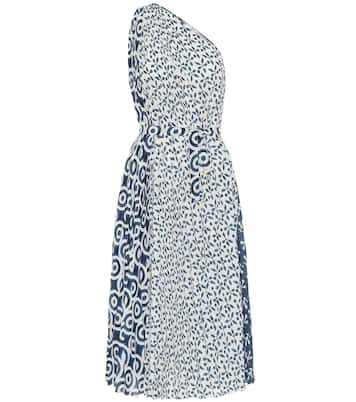 Abito monospalla a stampa in georgette | Oscar de la Renta