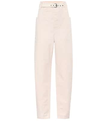 Rinny high-rise cotton-blend pants | Marant Etoile