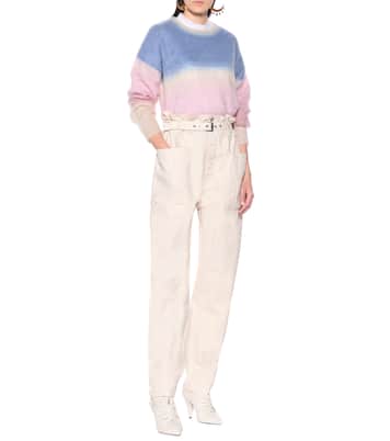 Rinny high-rise cotton-blend pants | Marant Etoile