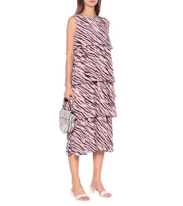 Robe midi Aija imprimée en crêpe | Baum und Pferdgarten
