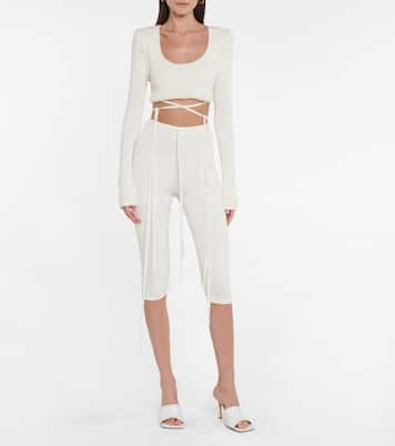 Ribbed-knit crop top | Christopher Esber