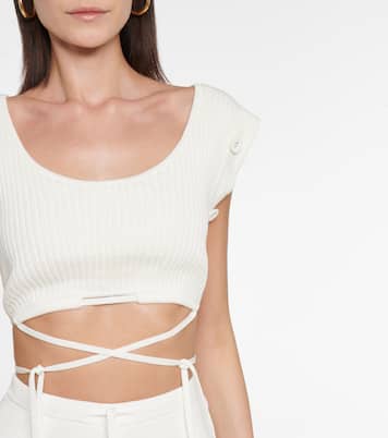 Ribbed-knit crop top | Christopher Esber