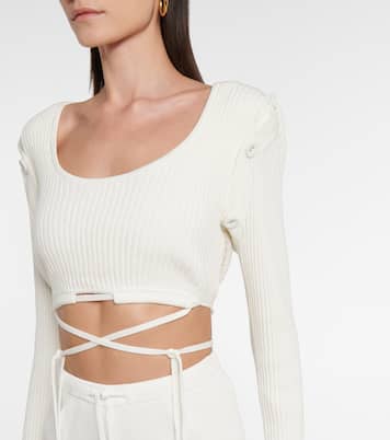 Ribbed-knit crop top | Christopher Esber