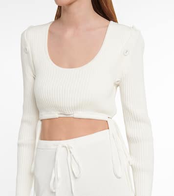 Ribbed-knit crop top | Christopher Esber