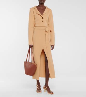 Falda midi wrap Ainsley de algodón | Nanushka