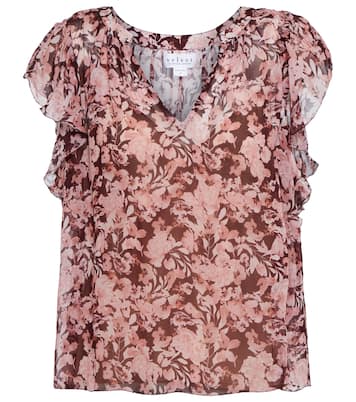 Ruffled floral blouse | Velvet