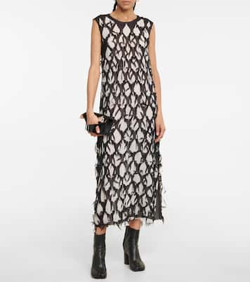 Ruffled silk-blend tulle midi dress | Maison Margiela