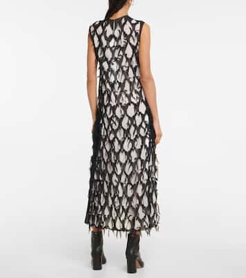 Ruffled silk-blend tulle midi dress | Maison Margiela