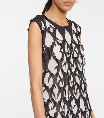 Ruffled silk-blend tulle midi dress | Maison Margiela