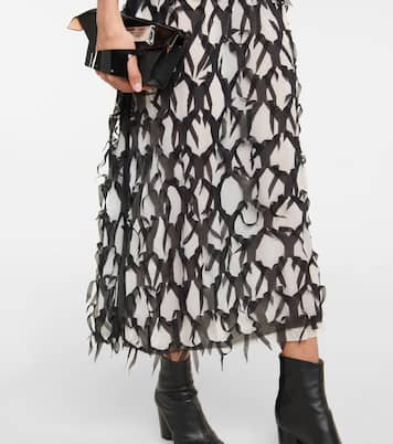 Ruffled silk-blend tulle midi dress | Maison Margiela