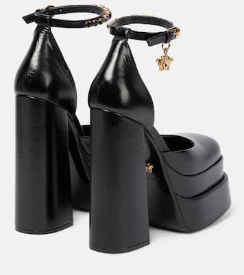 Medusa Aevitas leather platform pumps | Versace