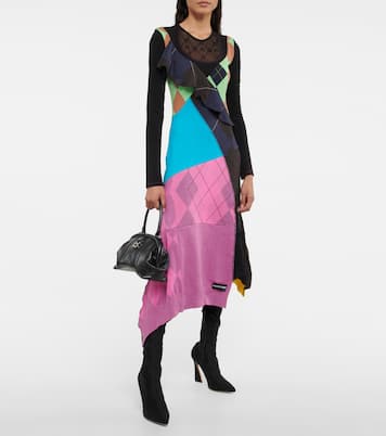 Vestido midi asimétrico de patchwork | Marine Serre