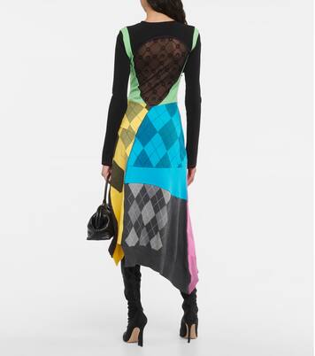 Vestido midi asimétrico de patchwork | Marine Serre