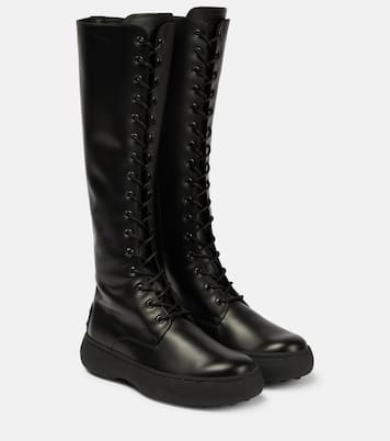 Botas altas de piel con cordones | Tod's