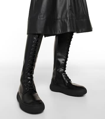 Botas altas de piel con cordones | Tod's