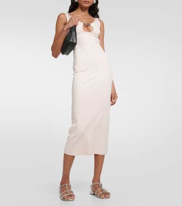Sandali in pelle con cristalli | Miu Miu