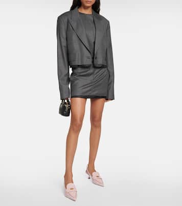 Mocassini slingback in vernice | Miu Miu