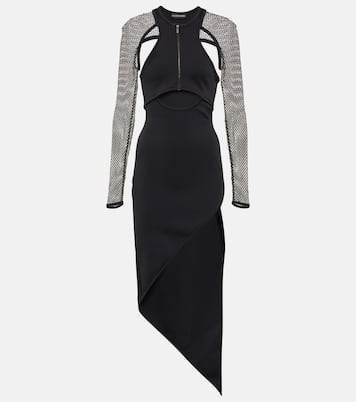 Abito midi asimmetrico con cut-out | David Koma