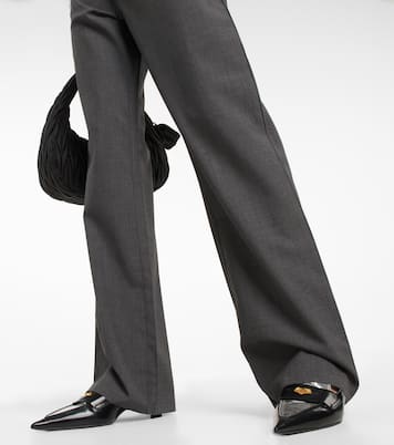 Pantaloni regular in lana a vita media | Miu Miu