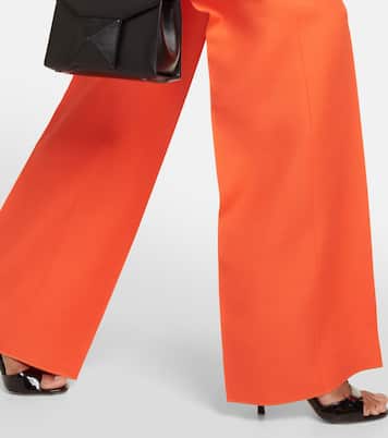 Pantaloni regular in lana e seta | Valentino