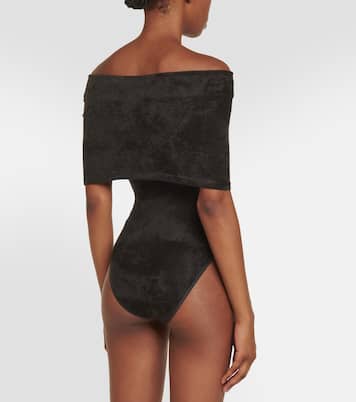 Body in velluto con scollo bardot | Alaïa