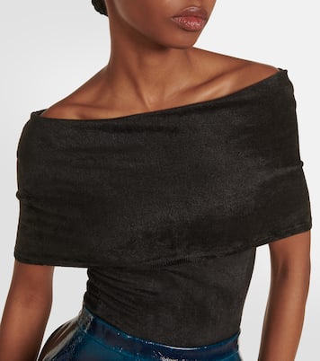 Body in velluto con scollo bardot | Alaïa