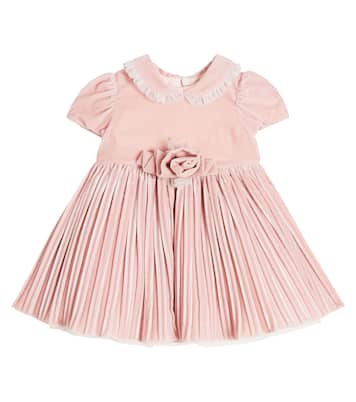 Baby velvet and tulle dress | Monnalisa