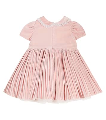 Baby velvet and tulle dress | Monnalisa