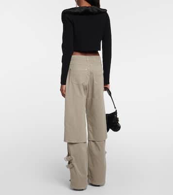 Cutout mid-rise boyfriend jeans | Blumarine