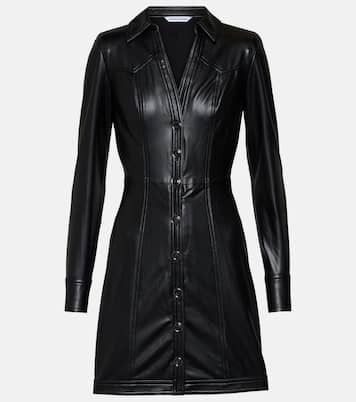 Abito chemisier Garrett in similpelle | Veronica Beard