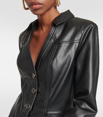 Abito chemisier Garrett in similpelle | Veronica Beard
