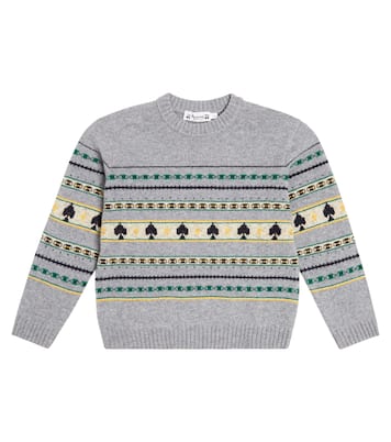 Pull Branco en jacquard de laine | Bonpoint