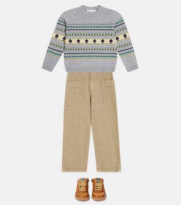 Pull Branco en jacquard de laine | Bonpoint