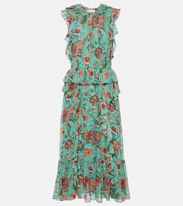 Vestido midi Adrienne de chifón de seda | Ulla Johnson